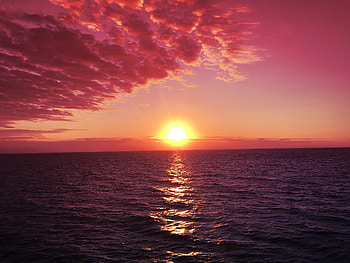 Sunrises Red Sky Pink Sky, sunrise, nature HD wallpaper