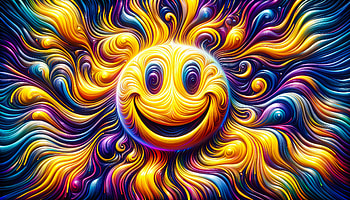 Hypnotic Swirl Smiley, smiley, yellow smiley, smiley face, sun, colorful HD wallpaper