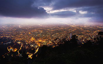 Cities, Night, View From Above, Colombia, Bogota HD wallpaper