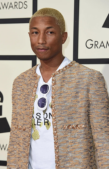 Pharrell Williams, Blonde hair transformation, 2016 grammys vogue, Hair transformation HD phone wallpaper