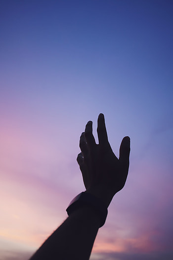 Sky, Dark, Silhouette, Hand HD phone wallpaper