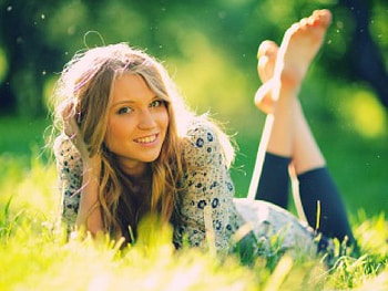 Blonde Girl, girl, nature, sun, blonde HD wallpaper