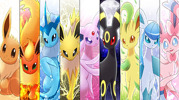 Pokemon Eeveelution Side By Side - HD wallpaper