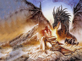 Louis_Royo, wings, art, girl, louis-royo, woman, royo, fantasy, dragon, louis royo, female HD wallpaper
