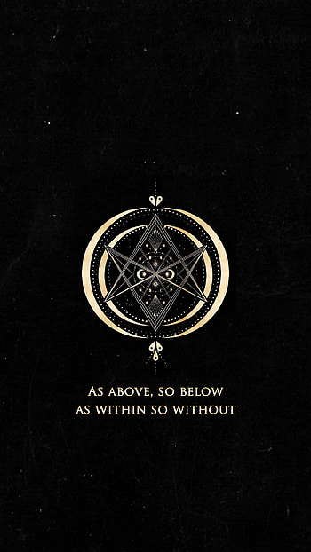 As above so below, badge, symbol, witchy HD phone wallpaper