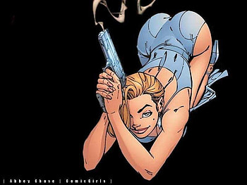 blond girl, bottems up, girl, gun, blond HD wallpaper