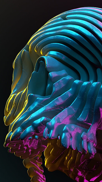 4d, Neon Background, 4 d HD phone wallpaper
