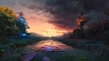 Dota 2 The Calm Before The Horn, dota-2, games, artwrok, artist, digital-art HD wallpaper