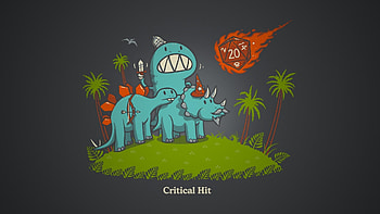 Cute Critical Hit Dinosaurs D&D adventurer t-shirt HD wallpaper