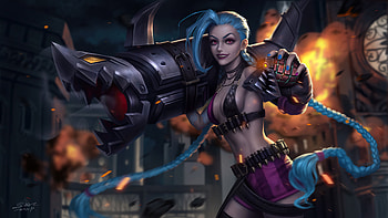 Jinx, League of Legends, Explosive personality, Chaos-causing havoc HD wallpaper