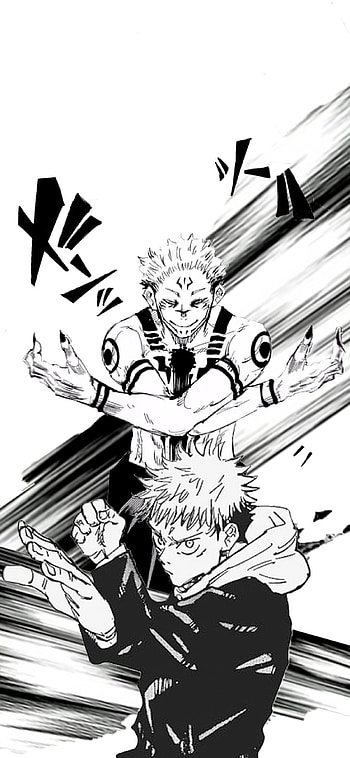 itadori, art, white, manga, jujutsukaisen, blancoynegro HD phone wallpaper