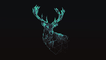 Geometric Animal, Minimalist deer art, Abstract animal HD wallpaper