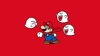 Mario vs Boos — Super Mario Red, Super Mario HD wallpaper