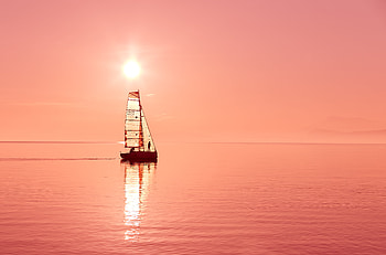 Sailboat, sailboat, boats, nature, sea, sunset, graphy HD wallpaper