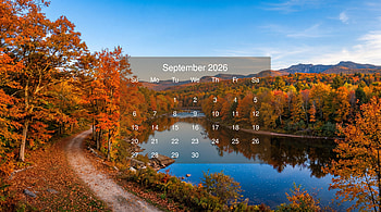 September 2026 — Autumn Lake Calendar, September 2026 Calendar HD wallpaper