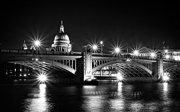 Landscape, Bridges, Night, Architecture HD wallpaper