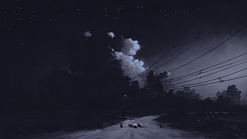 bunnies-road, Digital Art, Digital Painting, Illustration, Artwork, Landscape HD wallpaper