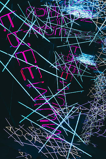 Miscellanea, Miscellaneous, Neon, Stripes, Streaks, Glow, Letters HD phone wallpaper