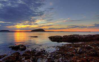 Nature, Sunset, Sky, Sea HD wallpaper