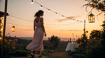 Sundress Serenity: A Sunset Delight, Sundress, dress, christmas ornaments HD wallpaper