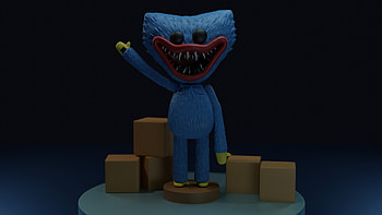 Huggy Wuggy, Funko Pop art, Collectible figure, Fan-inspired artwork HD wallpaper