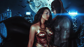 Wonder Woman And Bat , wonder-woman, batman, superheroes, artist, artwork, digital-art HD wallpaper
