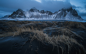 Vestrahorn Mountain Iceland, Iceland, Vestrahorn, snow, mountain HD wallpaper