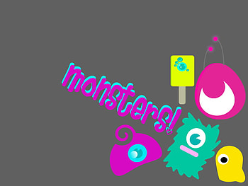 Monsters, neat, funky, one eyed, things, different HD wallpaper