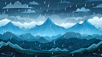Mountain Rainfall, raindrops HD wallpaper