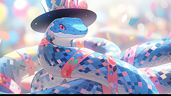 AI-Generated Festive Snake, AI Art, Animal, snake HD wallpaper