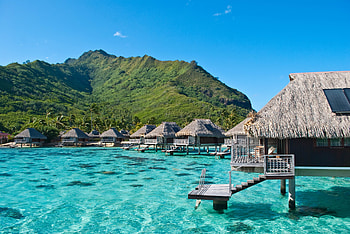 Nature, Sea, Tropics, Bungalow HD wallpaper