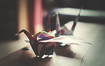 Paper Crane, Origami , Top , Artistic expression HD wallpaper