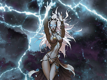 STROM, x, art, girl, angel, x men, fairy, anime, 3d, fantasy, abstract, women, dream HD wallpaper