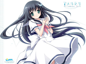 Rin Chiyokawa, anime girl, cuffs, rin, school uniform, school girl HD wallpaper
