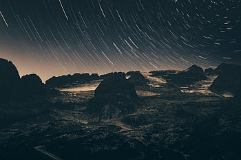 Night Sky Filled With Star Trails, stars, sky, nature HD wallpaper