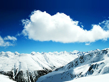 Nature, Sky, Mountains, Height, Freshness, Cloud, Purity HD wallpaper