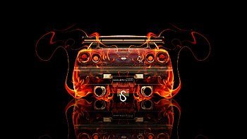 Nissan-Skyline-GTR-R34-JDM-Back-Fire-Car- HD wallpaper