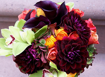 Flowers, Roses, Bouquet, Calla, Dahlias, Composition, Orchids, Callas HD wallpaper