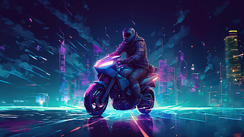Unleashing The Future Scifi Biker, biker, scifi, artist, artwork, digital-art HD wallpaper