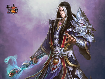 Jade Dinasty, dinasty, jade, black-white-hair, male, warrior, armor HD wallpaper