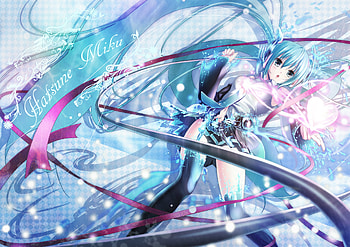 Give your Love..., vocaloidmhatsune miku, cute, girl, ponytail, pink, music, anime, love, game HD wallpaper
