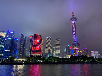Boat tour, Huangpu river, Shanghai, Canoe HD wallpaper