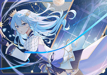 Hoshimachi Suisei, hololive, Hoshimachi Suisei, Anime, Virtual Youtuber HD wallpaper