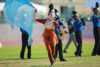 ESHS Band, Color Guard (Flag Spinning) HD wallpaper