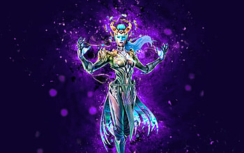 Islandbane The Cube Queen, , violet neon lights, Fortnite Battle Royale, Fortnite characters, Islandbane The Cube Queen Skin, Fortnite, Islandbane The Cube Queen Fortnite HD wallpaper