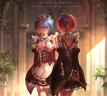 Rem (Re:zero), Anime, Re:zero Starting Life In Another World, Ram (Re:zero) HD wallpaper