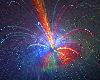 Abstract, Sparks, Multicolored, Motley, Fractal, Firework, Fireworks HD wallpaper