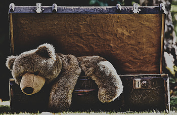 Teddy Bear, Miscellanea, Miscellaneous, Bear, Toy, Sadness, Sorrow, Suitcase HD wallpaper