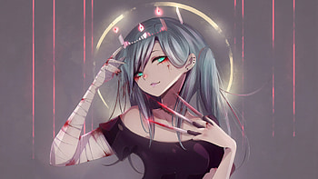 Cartoon goth girl, Quirky style, Playful aesthetics, Artistic HD wallpaper