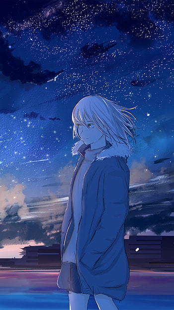 star, city, short hair, Anime, Original, anime city HD phone wallpaper